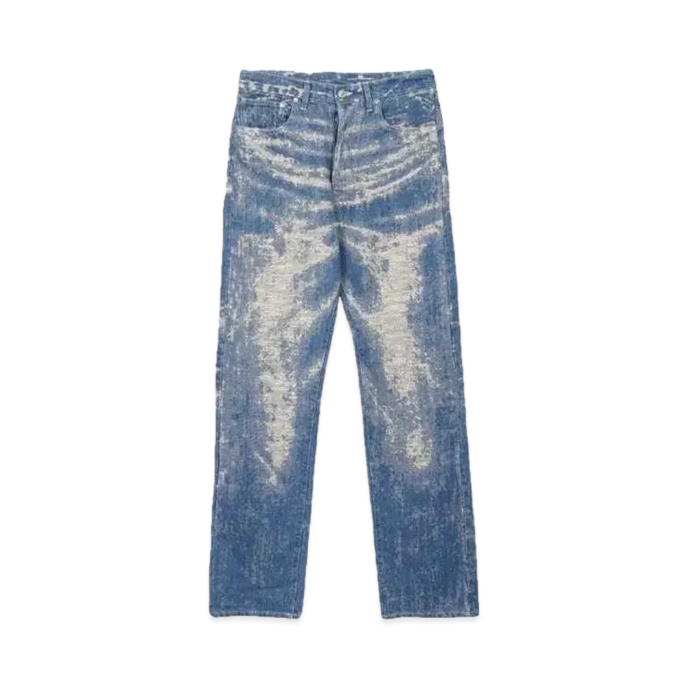 TAAKK REGULAR DENIM PANTS "INDIGO BLEACH"