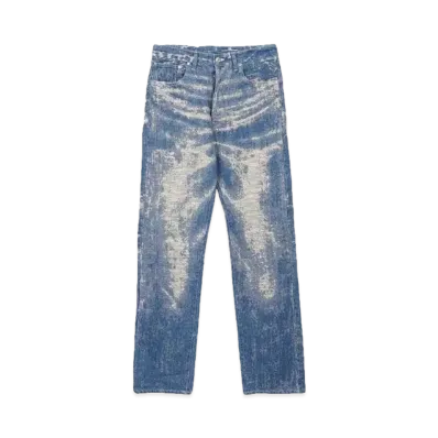 TAAKK REGULAR DENIM PANTS "INDIGO BLEACH"