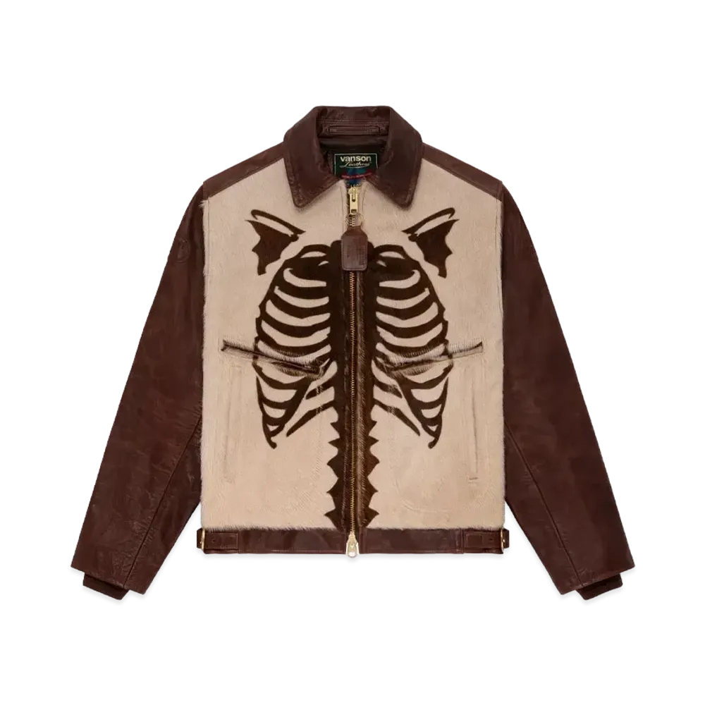 Aime Leon Dore ALD / Vanson Pony Hair Bones Jacket "Brown"