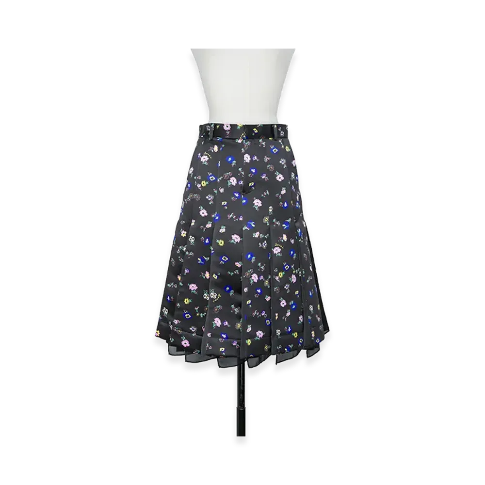sacai Floral Print Skirt "Black"