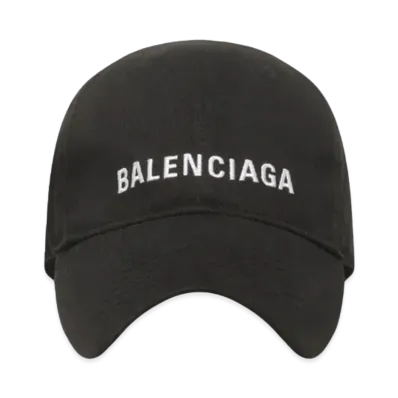 BALENCIAGA Classic Baseball Cap With Balenciaga Embroidered Logo "Black"