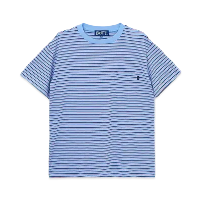 BoTT Jacquard Border Pocket Tee "Blue"