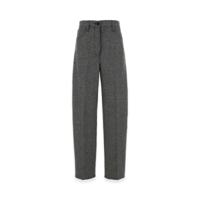 PRADA Women's Embroideglencheck Pant "Grey"
