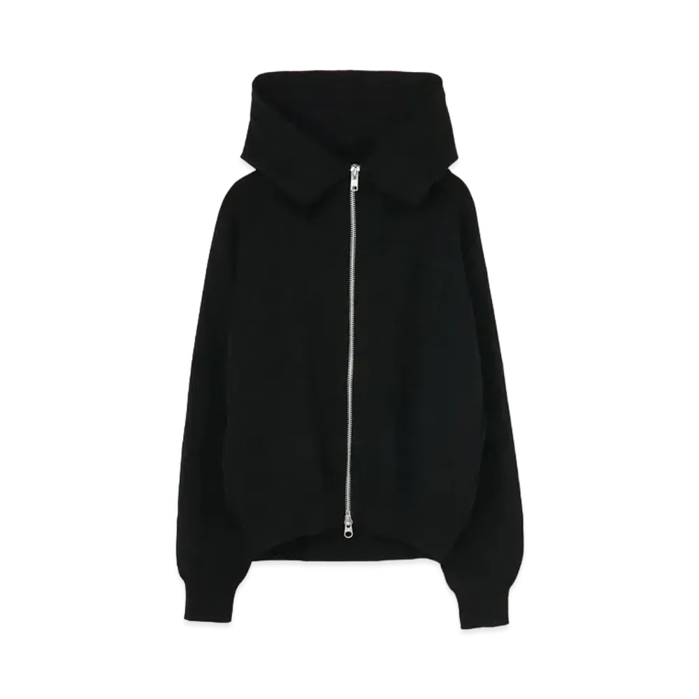 Yohji Yamamoto Y's POLYESTER/WOOL PLAIN STITCH SHORT FOODIE "Black"