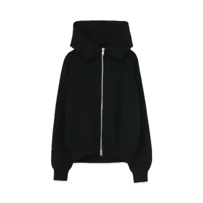 Yohji Yamamoto Y's POLYESTER/WOOL PLAIN STITCH SHORT FOODIE "Black"