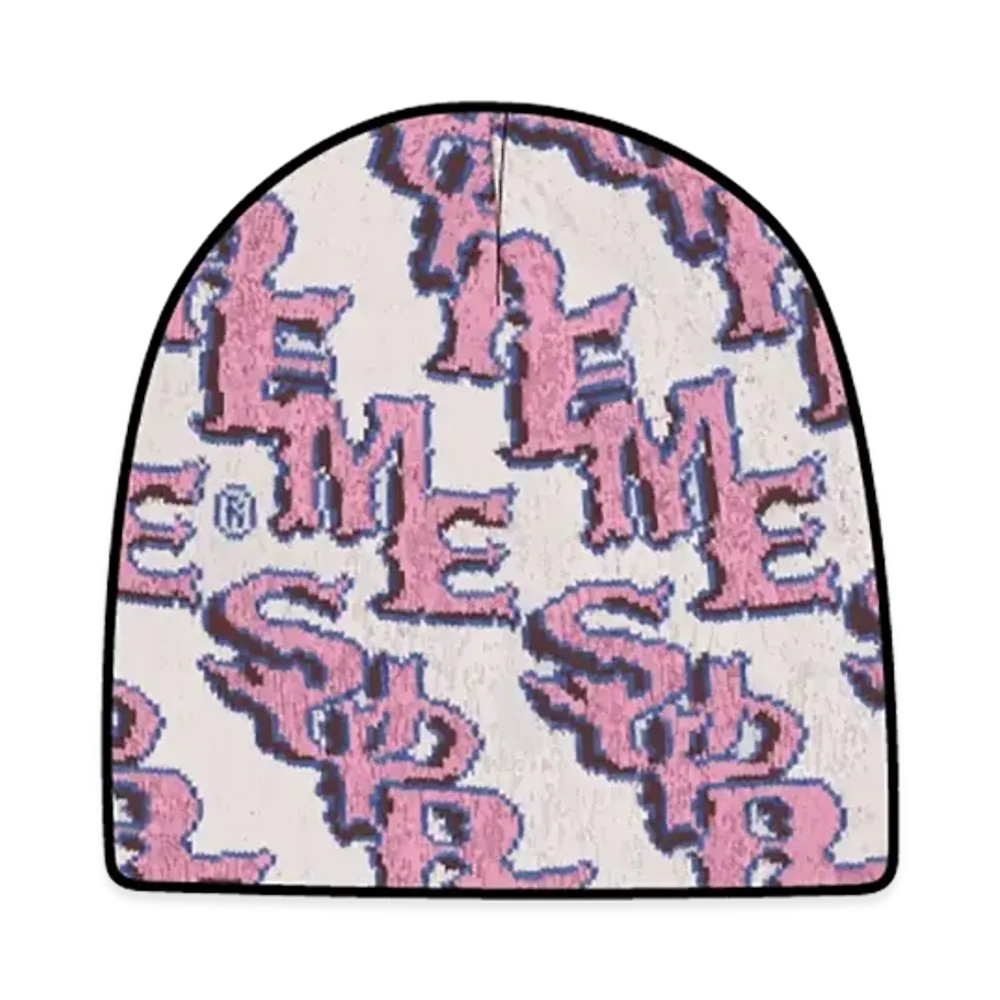 Supreme Slanted Gothic Outline Beanie "Light Tan"
