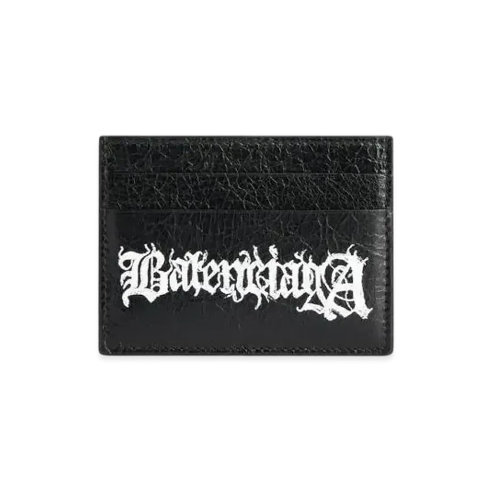 BALENCIAGA Cash Card Holder DIY Metal "Black/White"
