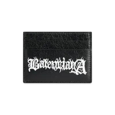 BALENCIAGA Cash Card Holder DIY Metal "Black/White"