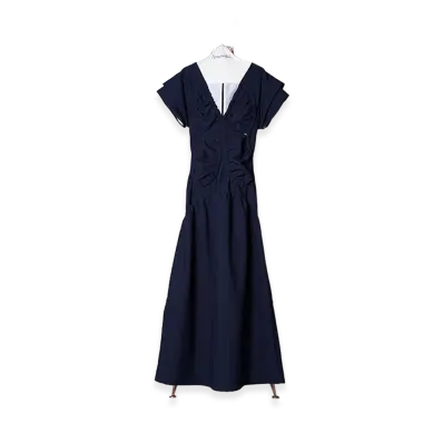 NAMACHEKO Women's Saimen Dress "Deep Sea Stripe"