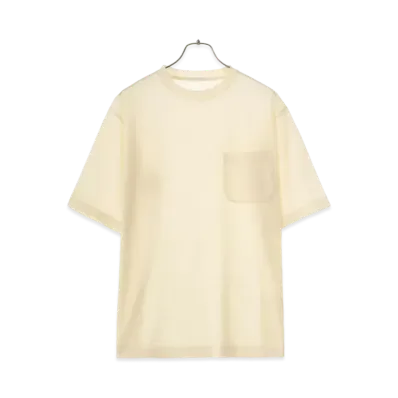COMOLI Summer Wool Short Sleeve T-shirt "Ecru"