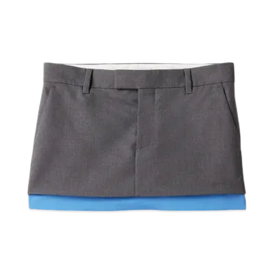 MIU MIU Women's Gabardine Mini Skirt "Anthracite Gray"