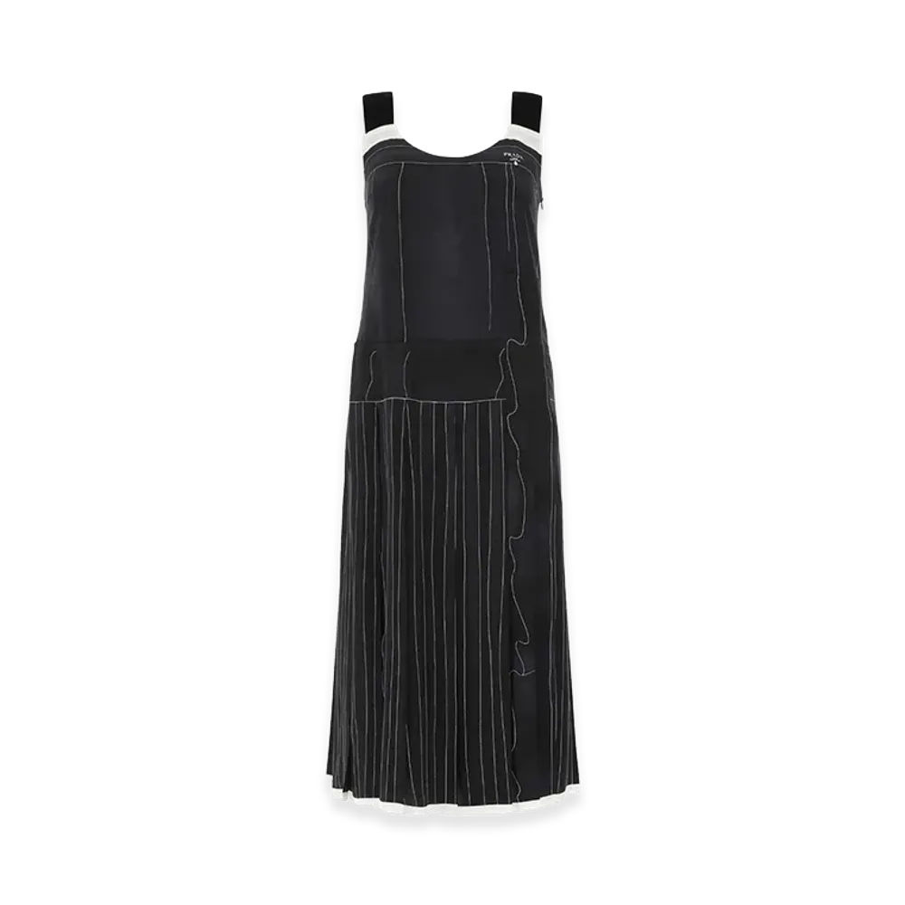 PRADA Women's Printed Silk Dress "Black"