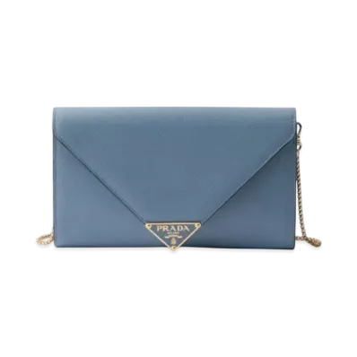 PRADA Saffiano Leather Mini-Bag "Light Blue"