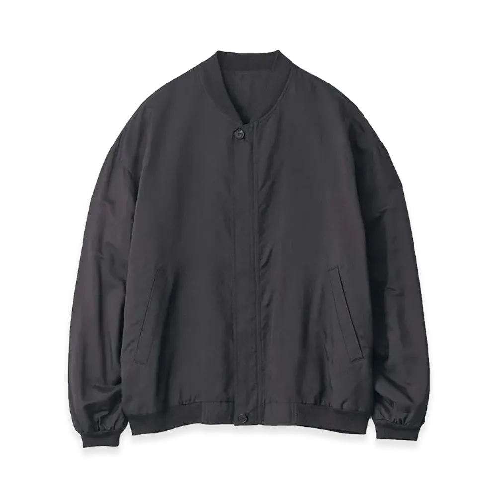 ssstein Silk Cupro Twill Light Flight Jacket "Black"