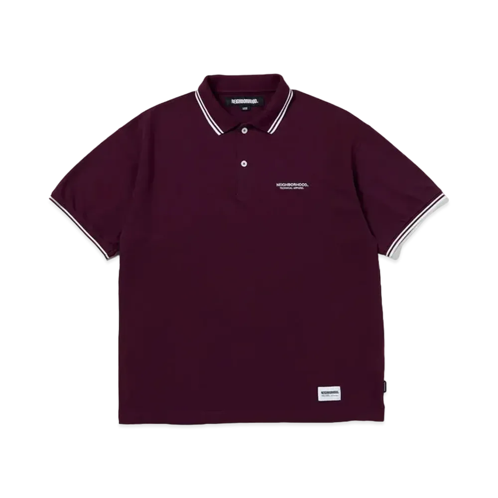 NEIGHBORHOOD Pique Line Poloshirt SS "Burgundy"