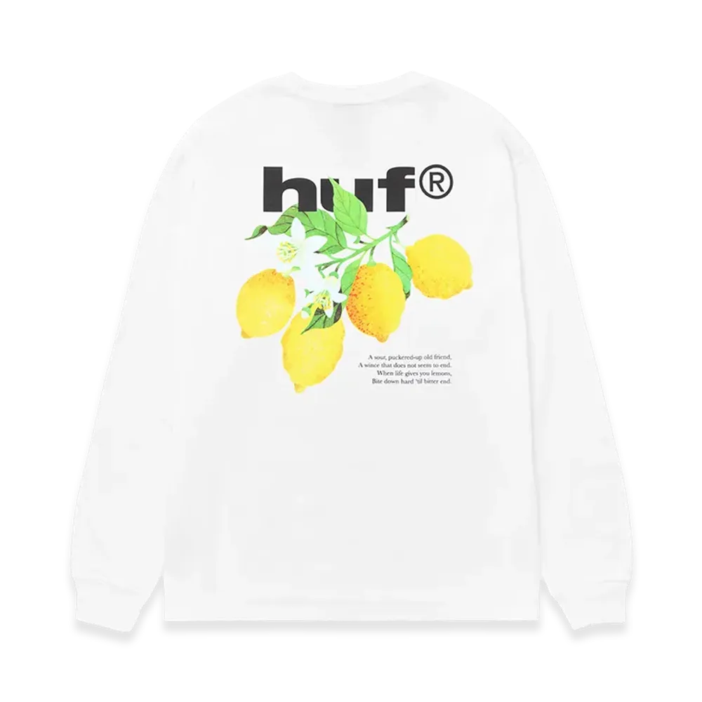 HUF Sour Lemon LS Tee "White"