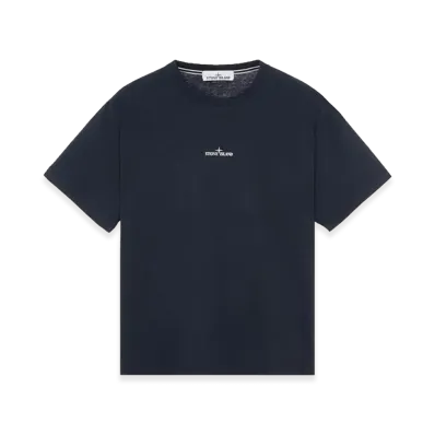Stone Island Scratched Paint One Print T-Shirt "Navy"
