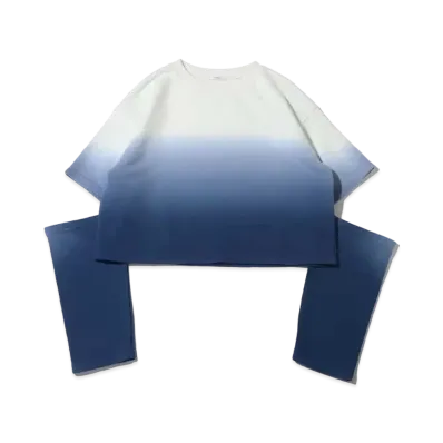 atmos pink Sleeve Cut Gradient Tops "Blue"