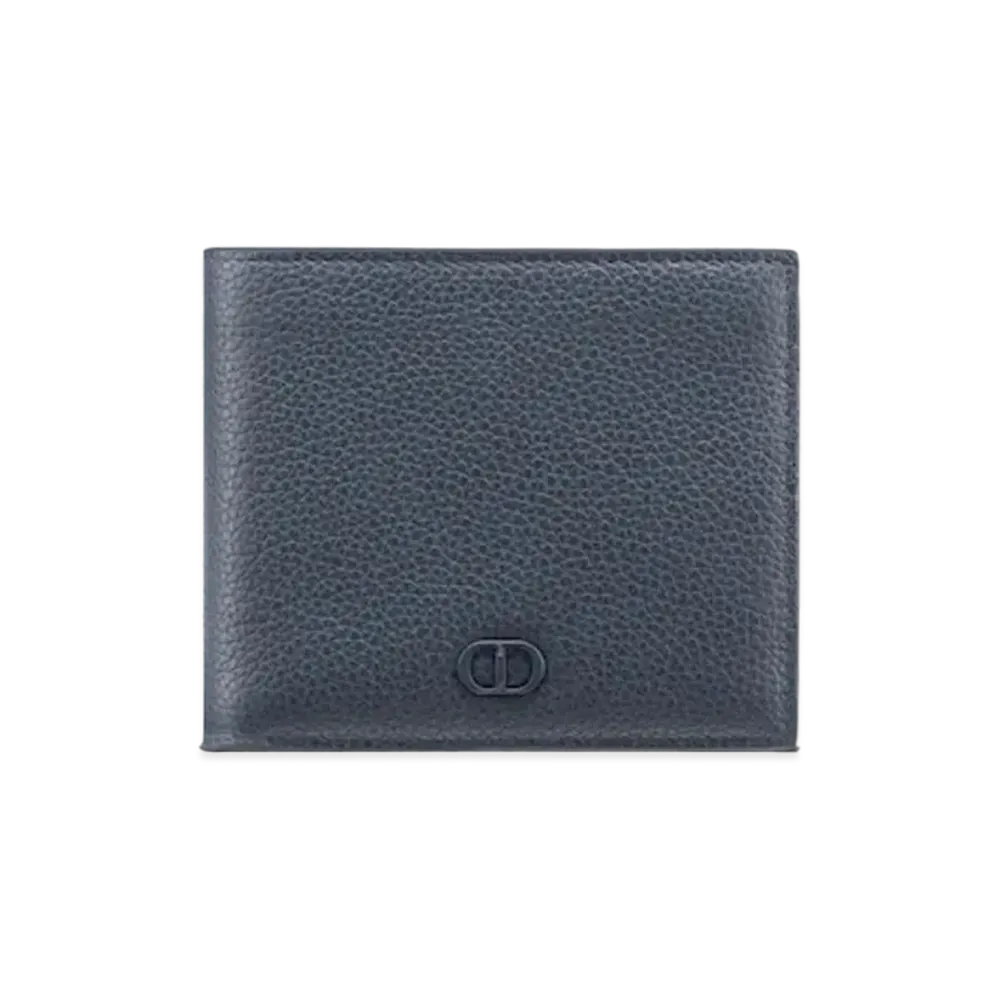 Dior Wallet With Coin Case CD Icon Grained Calfskin "Navy Blue" 