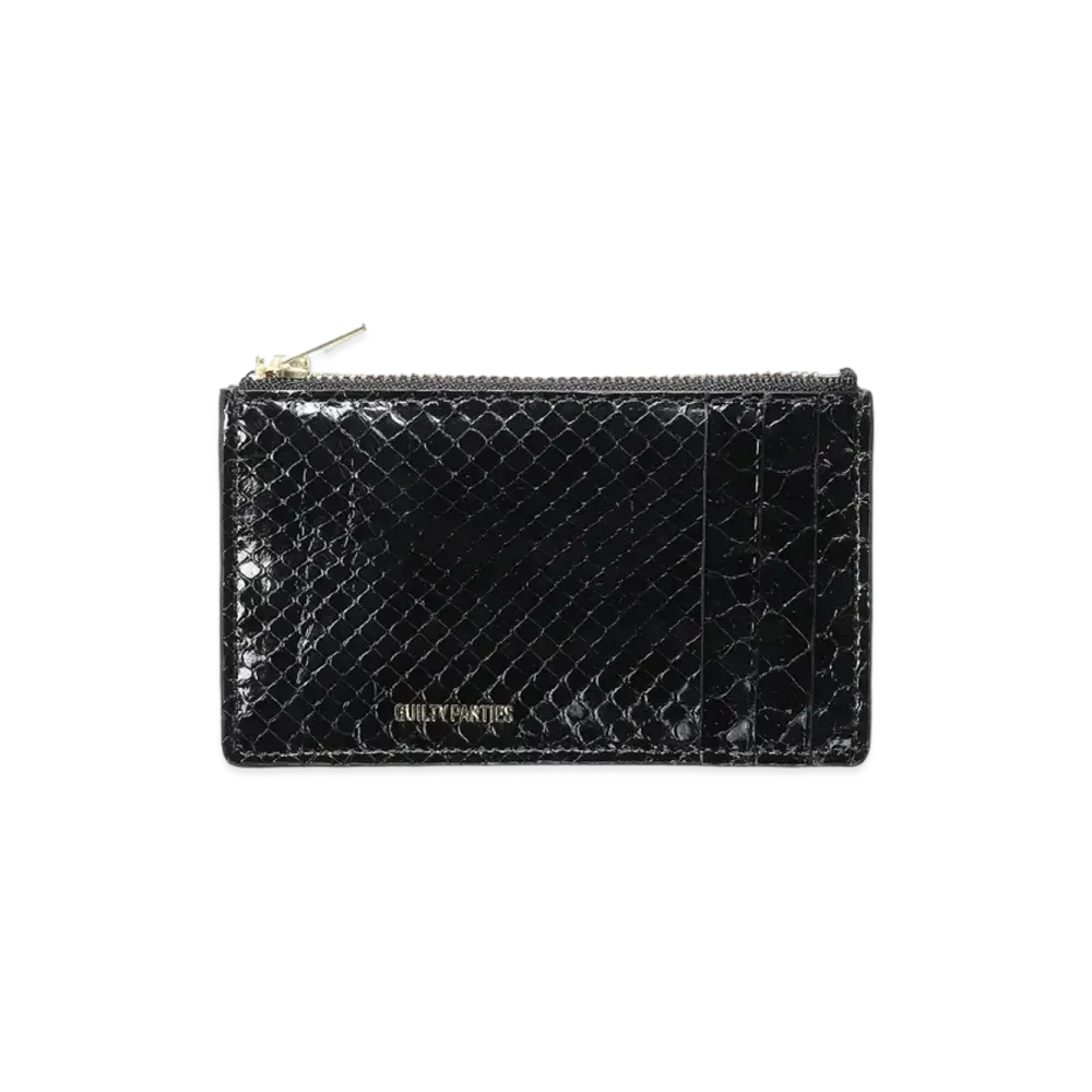 WACKO MARIA SPEAK EASY / PYTHON LEATHER COIN CASE "Black"