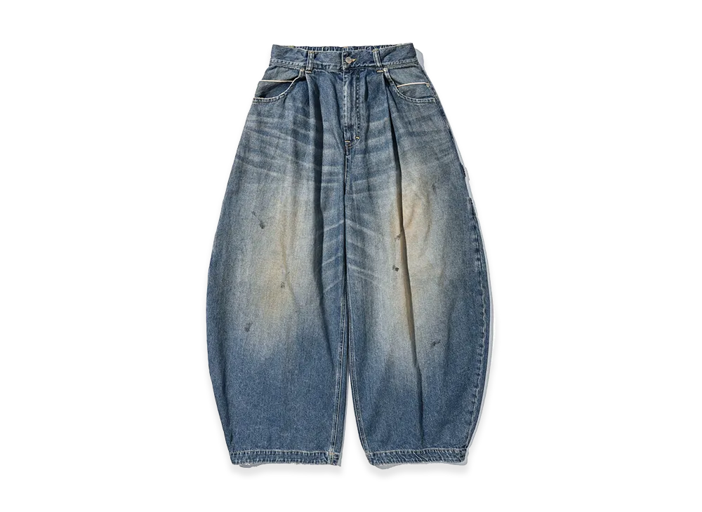 CLESSTE Vintage Dyed Selvedge Denim City Massive Utility Pants "Vintage Light Indigo"