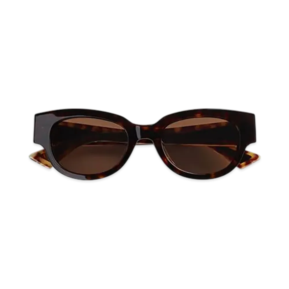 Bottega Veneta Tri-Fold Square Sunglasses "Havana/Brown"