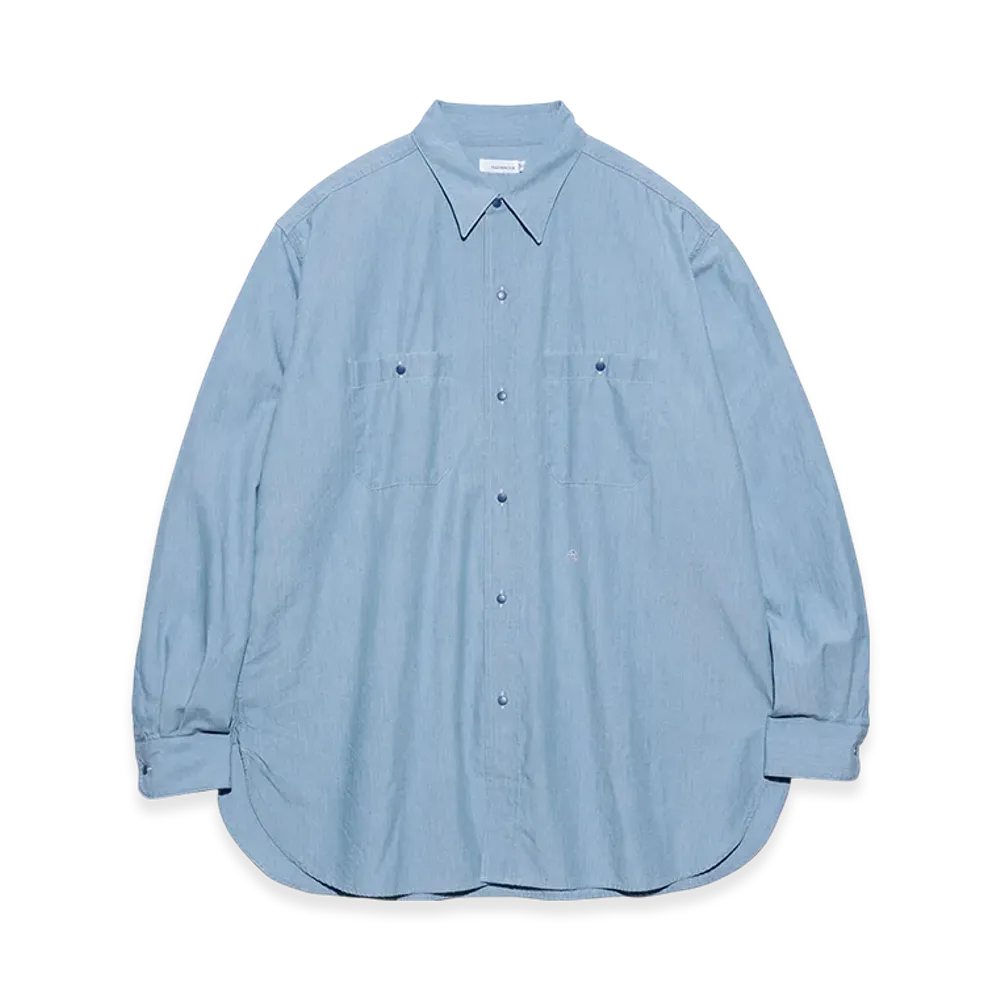 nanamica Regular Collar Chambray Shirt "IndigoBleach"