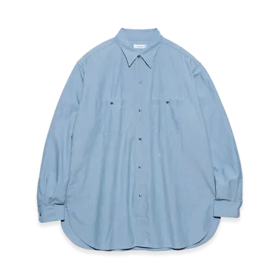 nanamica Regular Collar Chambray Shirt "IndigoBleach"