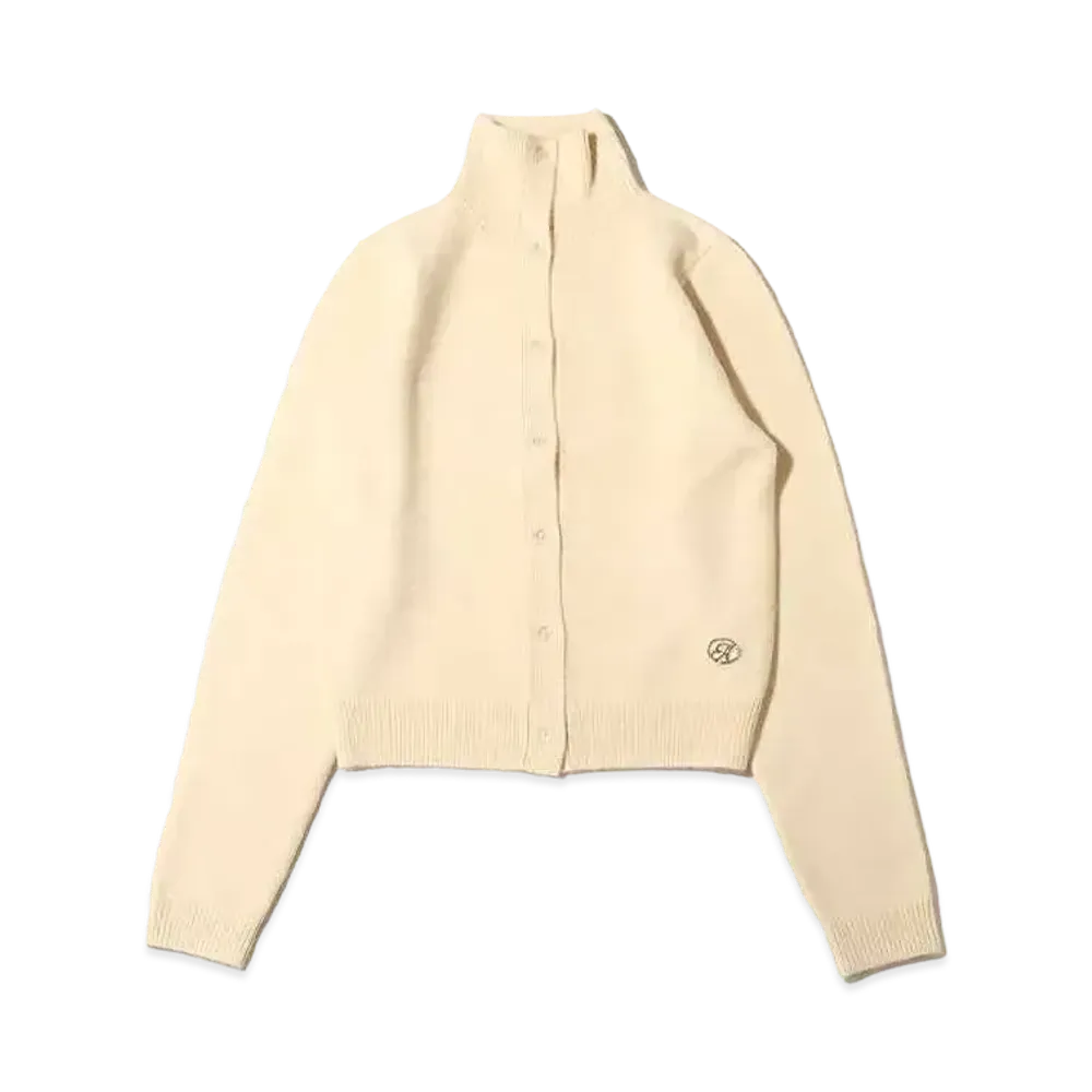 atmos pink Stand Collar Setup Knit Cardigan "Ivory"