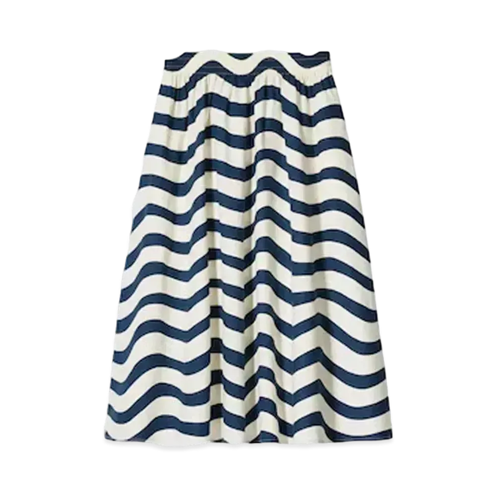 Uniqlo x Marimekko Linen Blend Skirt "Navy"