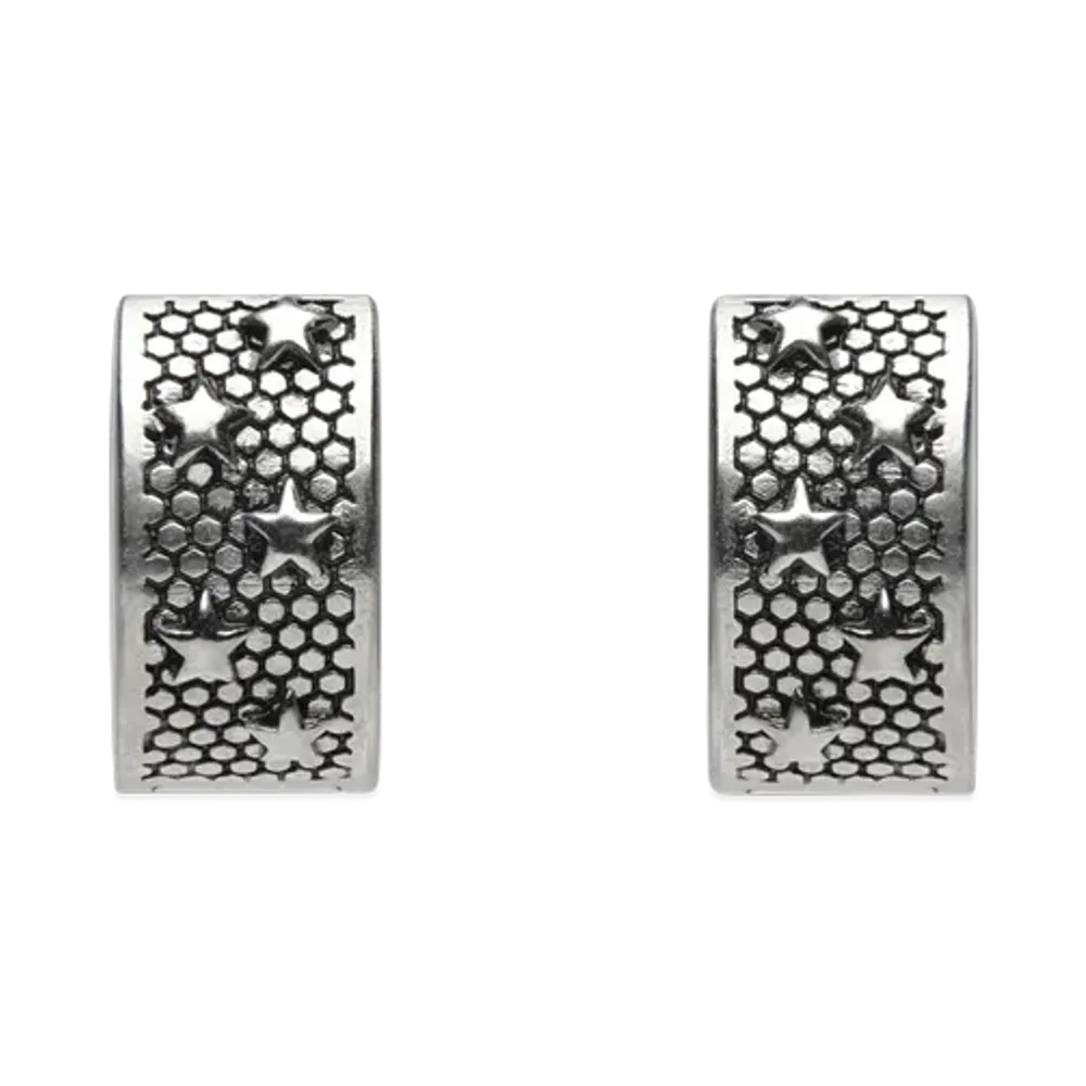 Maison Margiela Star Hoop Earrings "Silver"