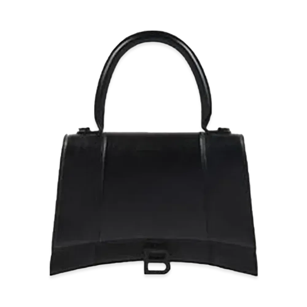 BALENCIAGA Women's Hourglass Top Handle Bag "Black"
