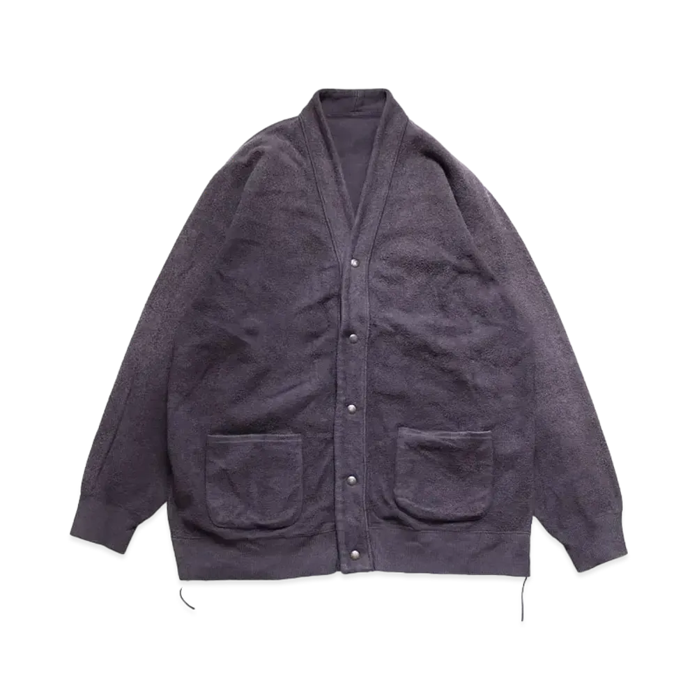 KAPITAL VINTAGE BACK HAIR REVERSIBLE CARDIGAN "Purple"