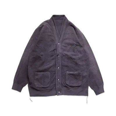 KAPITAL VINTAGE BACK HAIR REVERSIBLE CARDIGAN "Purple"