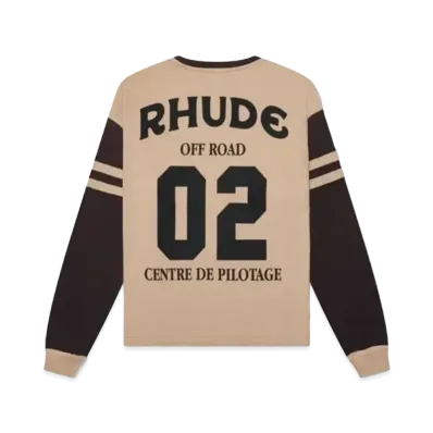 RHUDE Triple R Contrast LS Tee "Khaki"