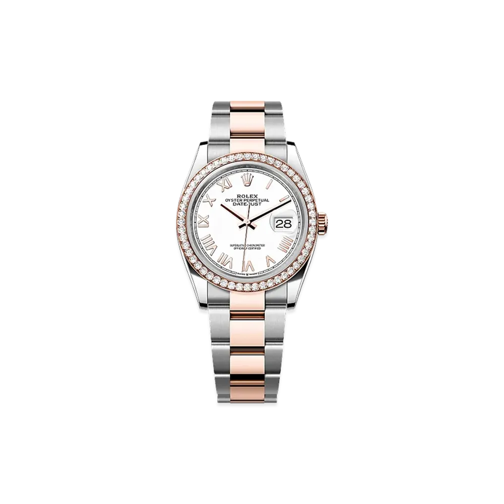 ROLEX Datejust 36 Oystersteel & Everose Gold Diamond "White"