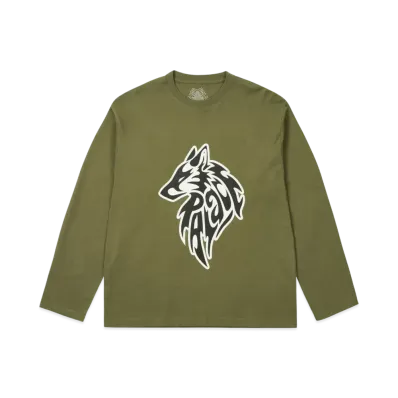 PALACE Sketchy Lone Wolf Longsleeve "The Deep Green"