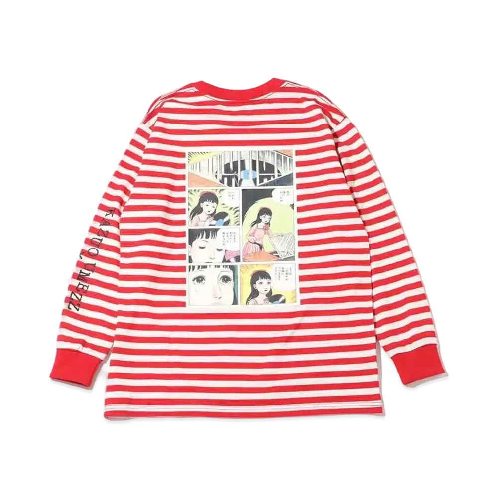 atmos pink x Kazuo Umez Border Manga Long Sleeve Tee "Mix"