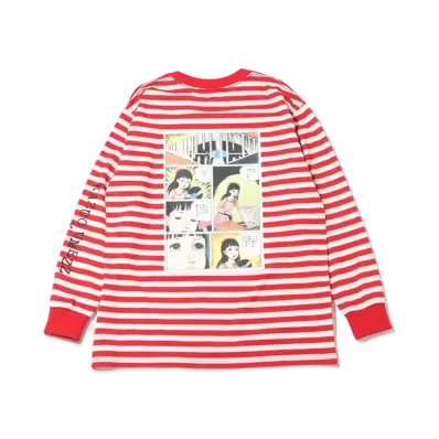 atmos pink x Kazuo Umez Border Manga Long Sleeve Tee "Mix"