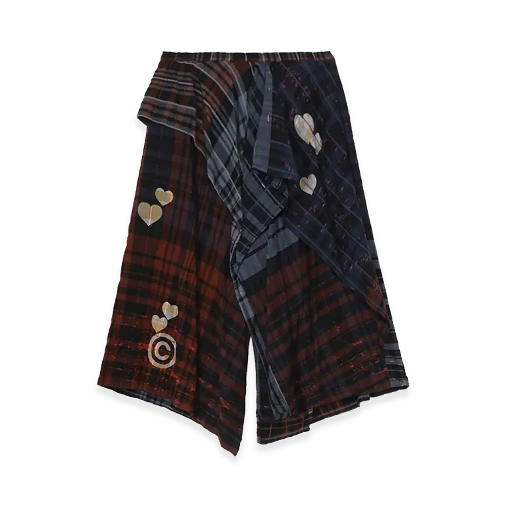 Y's x CPD HOOME Plaid Skirt "Black"