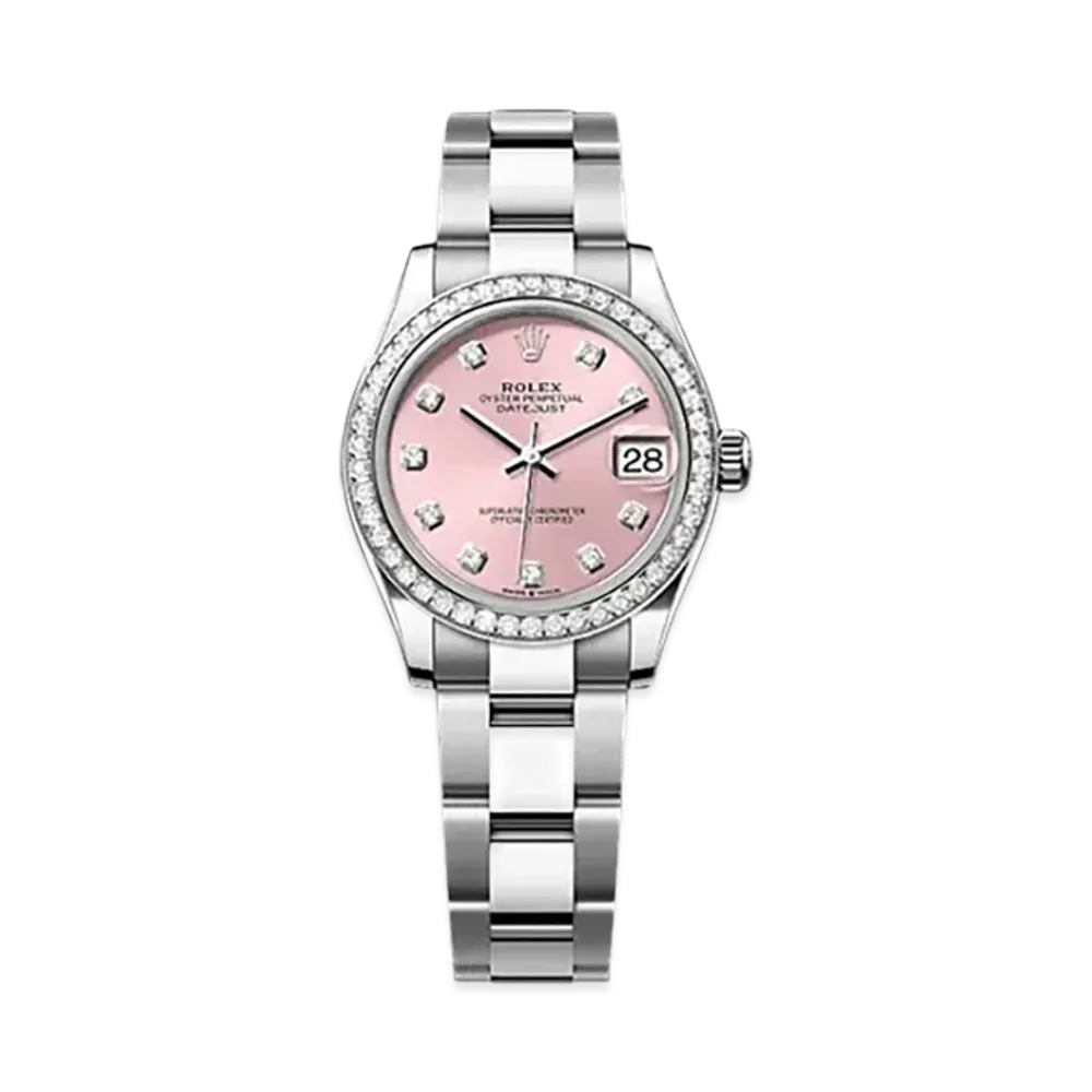ROLEX Datejust 31 Oystersteel & White Gold Diamonds "Pink"