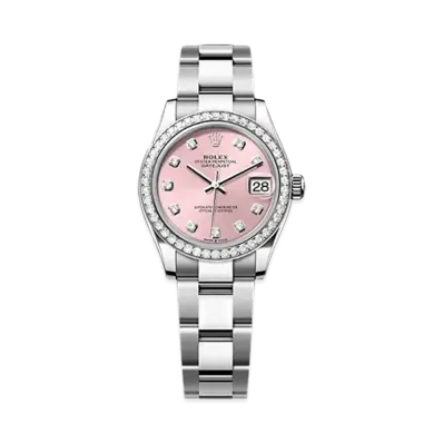 ROLEX Datejust 31 Oystersteel & White Gold Diamonds "Pink"