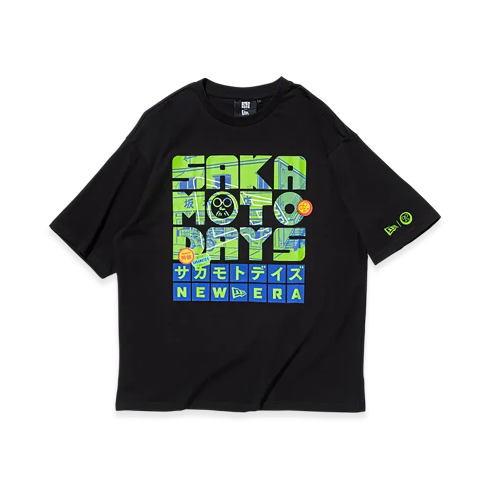NEW ERA x SAKAMOTO DAYS Short Sleeve Oversized Cotton T-Shirt "Black"