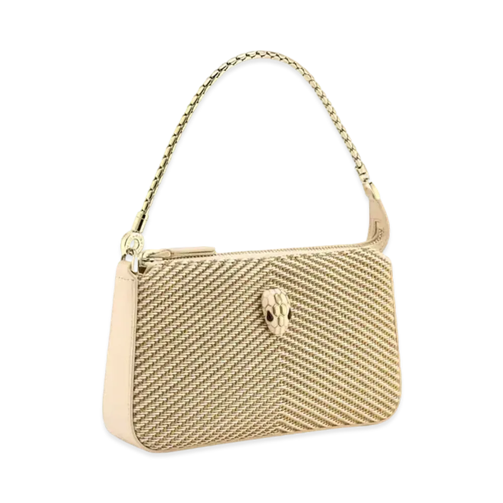 BVLGARI Serpenti Forever Clutch "Beige"
