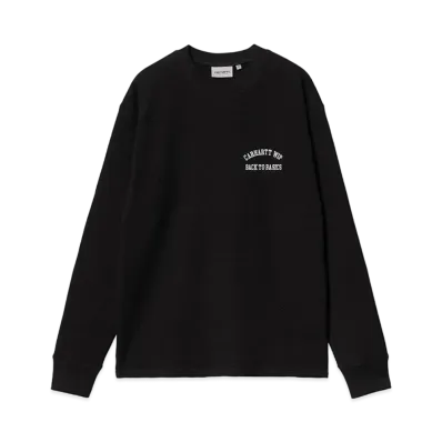 Carhartt WIP L/S Basics Script T-Shirt "Black/White"