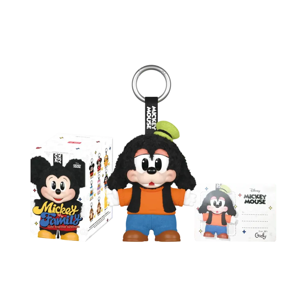 POP MART DISNEY Mickey Family Cute Together Series Plush Keychain Goofy