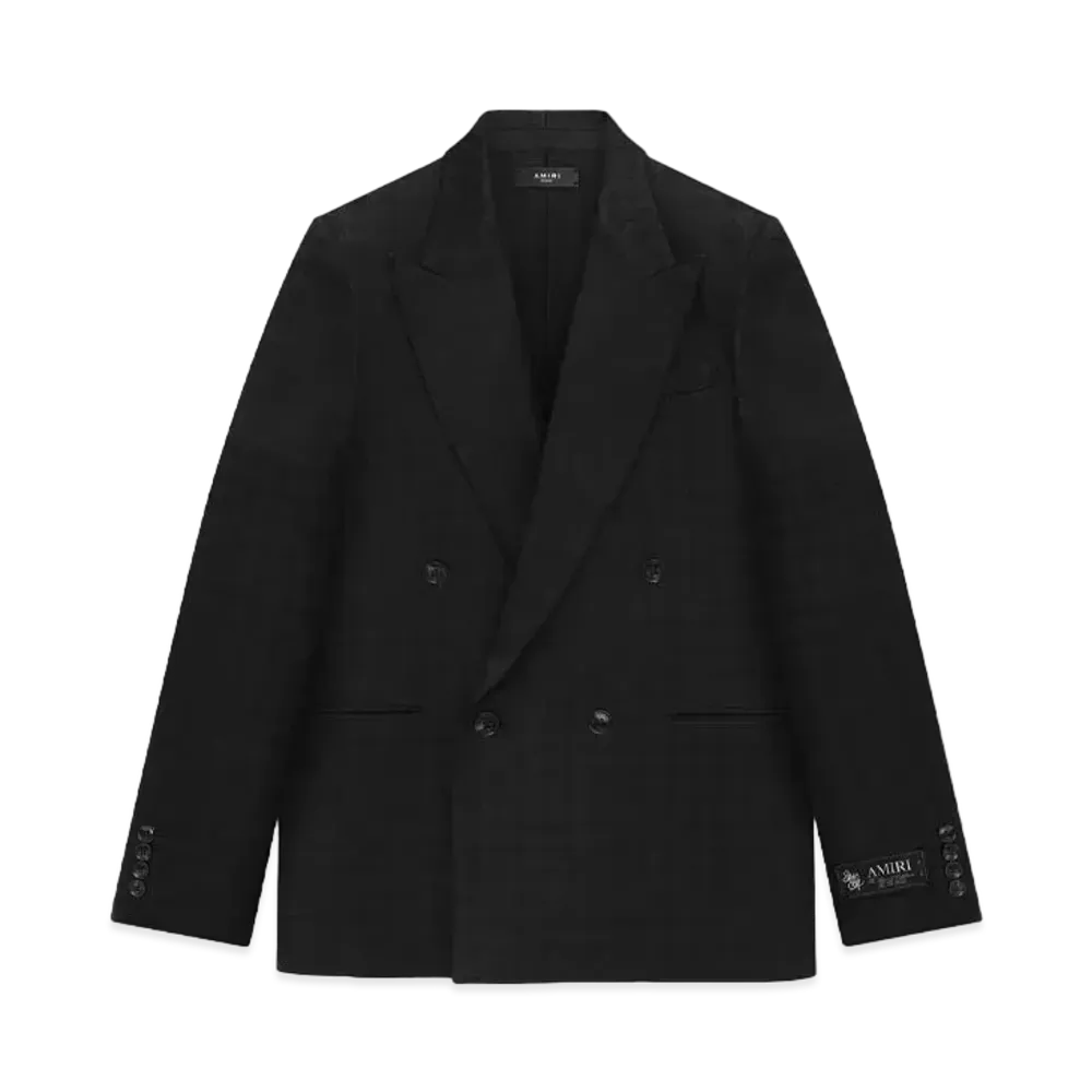 AMIRI Tonal Ma Quad Double-Breasted Blazer "Black"