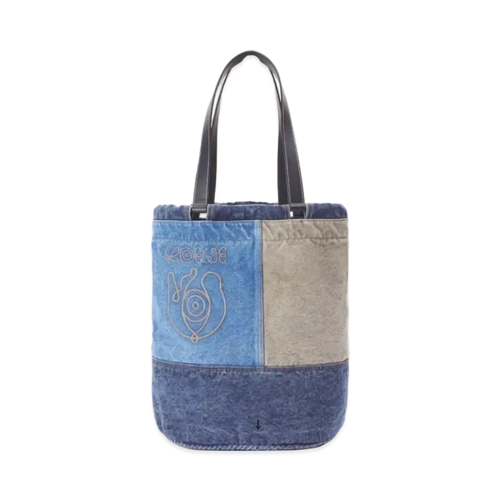 LOEWE Rope Tote In Textile "Blue / Multicolor"