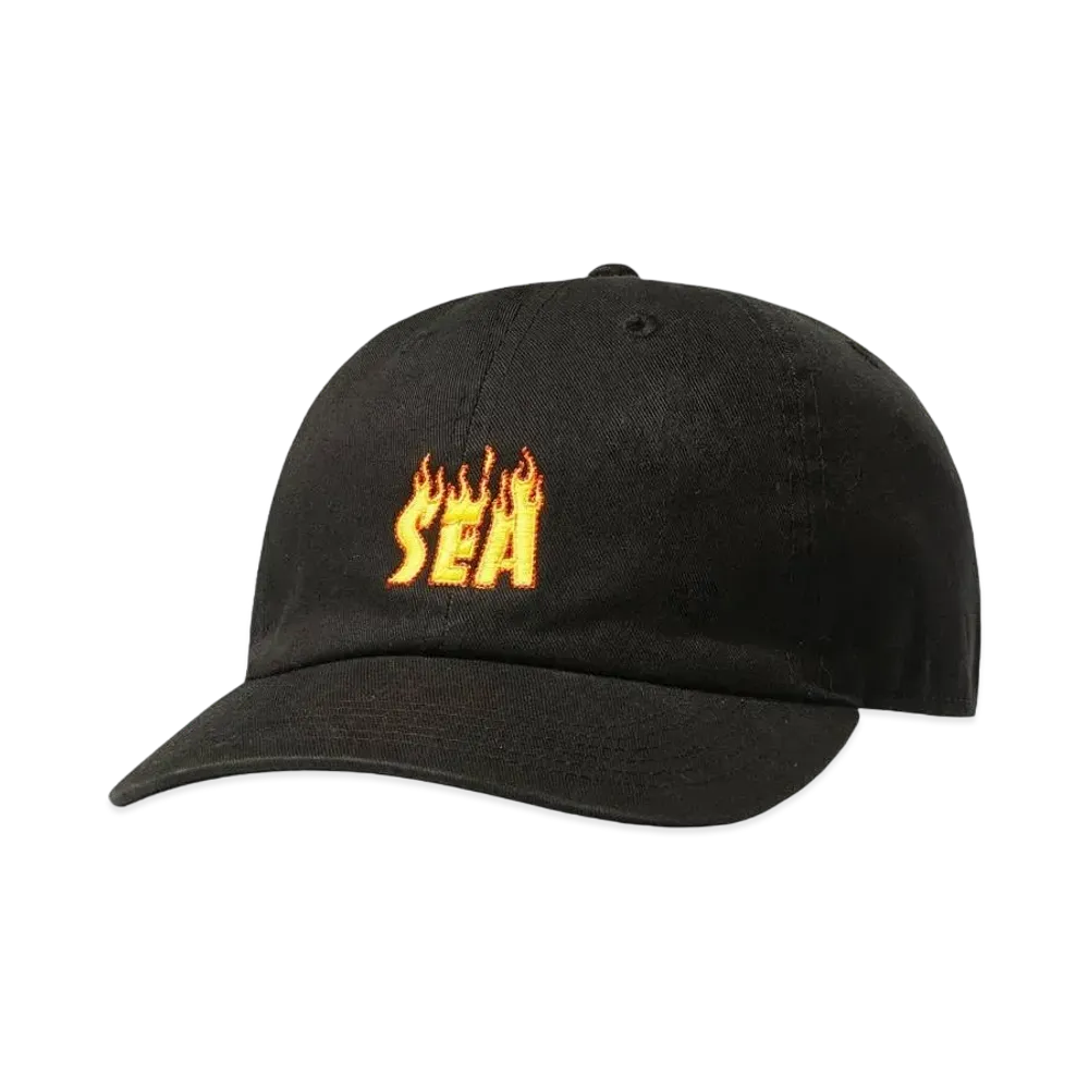 WIND AND SEA x THRASHER magazine (Flame) Low cap "Black"