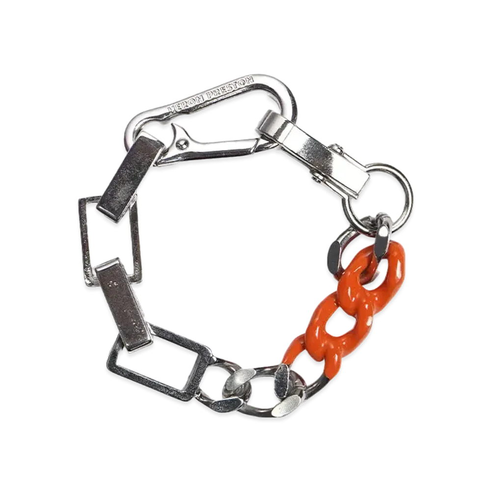 HERON PRESTON DIP DYE MULTICHAIN BRACELET "SILVERxORANGE"